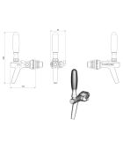 Premium Edelstahl Kompensatorschankhahn von Celli mit 35mm Stutzen