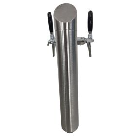 Schanksäule "Westworld" 2leitig  aus Edelstahl H 545mm Durchmesser 85mm / auch mit Schankhahn&Schlauch erhältlich