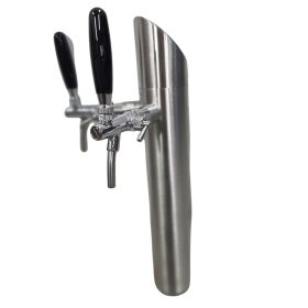 Schanksäule "Westworld" 2leitig  aus Edelstahl H 545mm Durchmesser 85mm / auch mit Schankhahn&Schlauch erhältlich