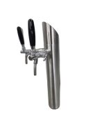 Schanksäule "Westworld" 2leitig  aus Edelstahl H 545mm Durchmesser 85mm / auch mit Schankhahn&Schlauch erhältlich