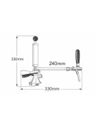 GDW picnic pump with compensator tap and permanently installed flat cone type A