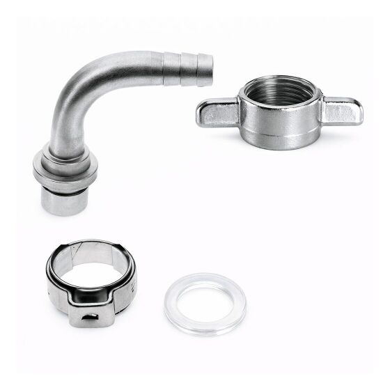 10 mm curved 4-part beer hose nozzle set