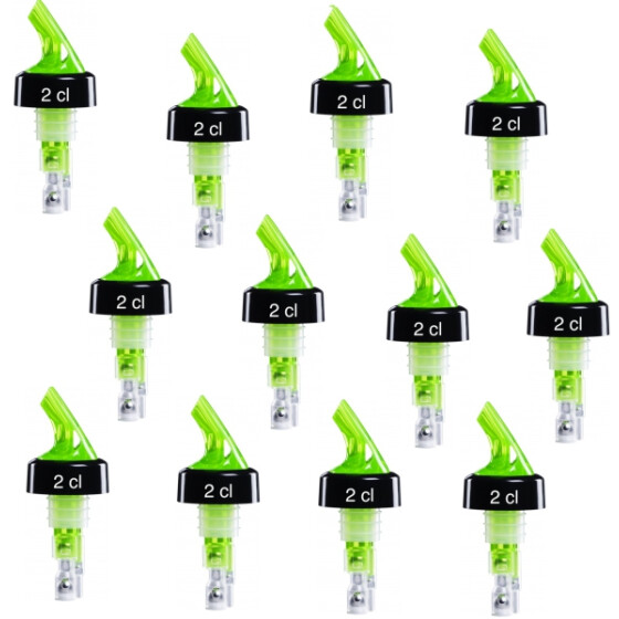 12 x Portionierer Compact zum Aufsetzen Neon Grün