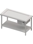 Kaltausgabe mit einer Kühlplatte 4x GN1/1, 1570x735x880, Edelstahlabdeckung