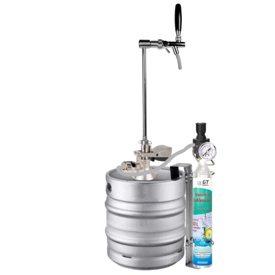 Zapfgarnitur mit Kegschanksäule 425g Soda Flachkeg (Typ A)