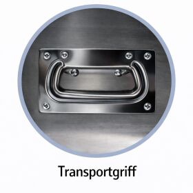 Klapptheke "IronBar"mit Tiefgezogenen, glatten Edelstahloberflächen 150cm/200cm mit/ohne Becken