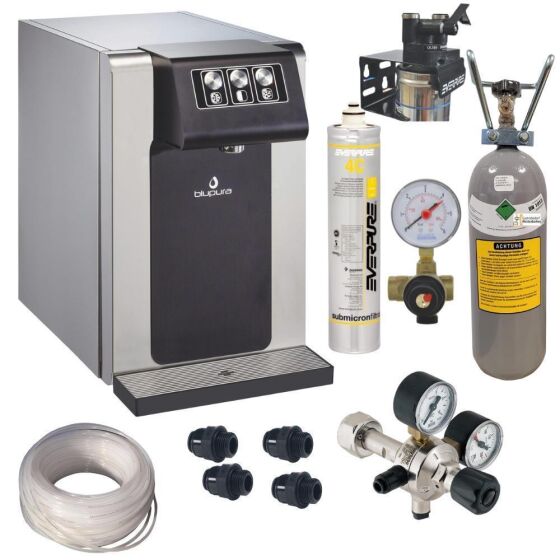 Blusoda 30 fizz Tafelwasserschankanlagen Komplettset 2 kg CO² inkl. Portion Control