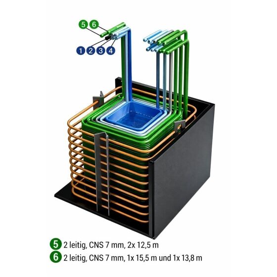 Coil / coil sets for Oprema ECO L combination cooler - wet & trace cooling - 142 L/h - 4 to 12-pipe