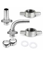 10mm 8 teilig Bierschlauchtüllenset mit Tüllen aus Edelstahl / VA