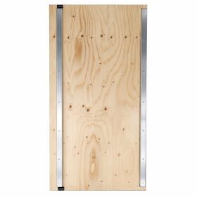 Ausgabetheke mit Edelstahloberfläche glatt (Holzunterbau)