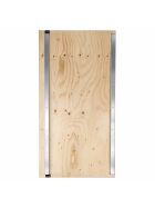 Ausgabetheke mit Edelstahloberfläche glatt (Holzunterbau)