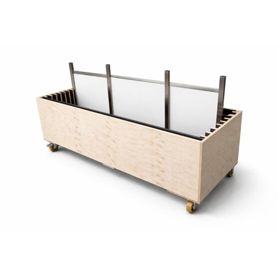 Transportbox auf Rollen als Toploader für Maximal 4 Theken – Transportbox auf Rollen als Toploader für Maximal 4 Theken 1. Konstruktion und Material