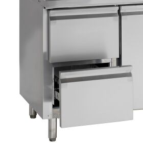 Tefcold Thekenkühlschrank, GN 1/1 3 Selbstschließende Drehtüren | GC73
