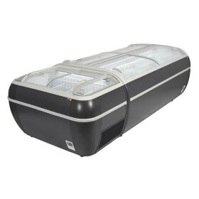 Tefcold Supermarkt-Gefriertruhe in Anthrazit | TWIN HEAD A-F