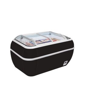 Tefcold Supermarkt-Gefriertruhe in Schwarz | TWIN HEAD B-F