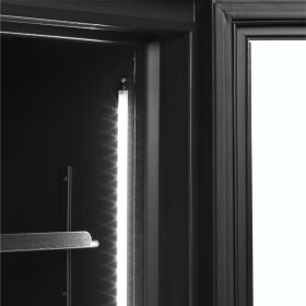 Tefcold Display-Kühlschrank in Schwarz 2 Dreh-Glastüren | FSC1000H BLACK
