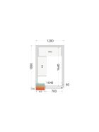 Tefcold Kühlzellen-Wandelemente 80 mm 1 Dreh-Volltür | CR 120x180x212 NF