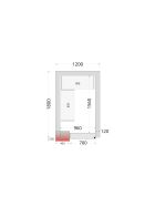 Tefcold Kühlzellen-Wandelemente 120 mm 1 Dreh-Volltür | CR 120x180x220