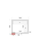 Tefcold Kühlzellen-Wandelemente 120 mm 1 Dreh-Volltür | CR 180x150x220
