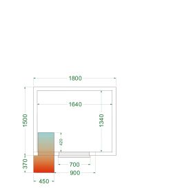 Tefcold Kühlzelle 1 Dreh-Volltür B:700 H:1845 | CRPF1815