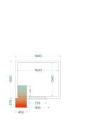 Tefcold Kühlzelle 1 Dreh-Volltür B:700 H:1845 | CRPF1815