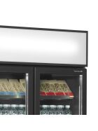 Tefcold Display-Kühlschrank in Schwarz 2 Selbstschließende Dreh-Glastüren | FSC891H Black