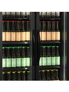 Tefcold Display-Kühlschrank in Schwarz 2 Selbstschließende Dreh-Glastüren | FSC891H Black