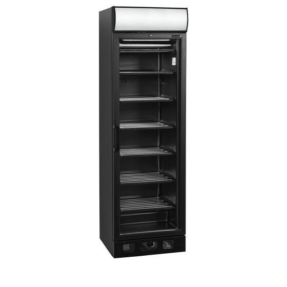 Tefcold Displaygefrierschrank in Schwarz 1 Beheizte Dreh-Glastür | UFSC371GCP Black
