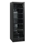 Tefcold Display-Kühlschrank in Schwarz 1 Dreh-Glastür | SCU1425H