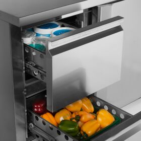 Tefcold Thekenkühlschrank GN1/1 2 Selbstschließende Drehtüren | CK7210X1SP