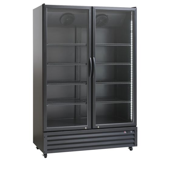 Tefcold  Kühlschränke mit Glastüren 2 Dreh-Glastür | SD1326Eblack