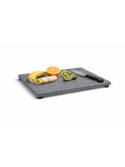 The professional gastro cutting board PE 500 with rubber feet, cutting board gray / black different versions