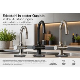 Blupura WaveHome Untertisch-Trinkwassersystem Set (Gekühlt, Sprudelnd, Ungekühlt) inklusive Blutron Micro 7K Filter
