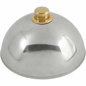 Bell plate with gold-colored handle knob, Ø 25 cm,...