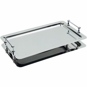 Stainless steel tray with chrome-plated handles GN 1/1,...