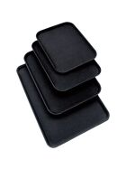 Tray, with non-slip surface, black, 56 x 40 cm (WxD)