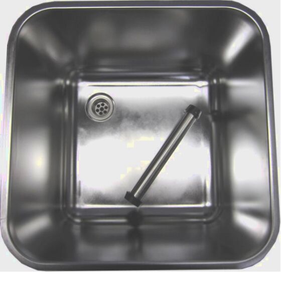 Sink made of CNS different sizes 40 x 40 x 30 cm with accessories