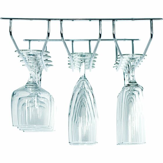 Glass rack with two rows