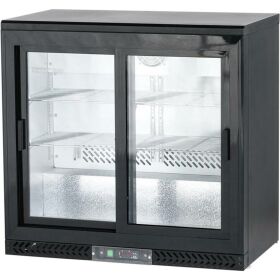 Bar-Kühlschrank mit 2 Glas-Schiebetüren, 202 Liter