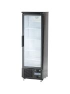 Stalgast schwarzer Bar-Kühlschrank mit Glastür, 307 Liter