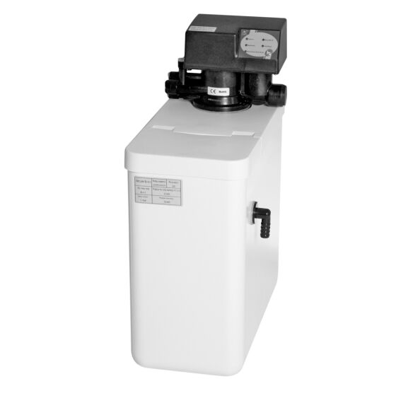 Semi-automatic water softener, 180 x 420 x 500 mm (WxDxH)