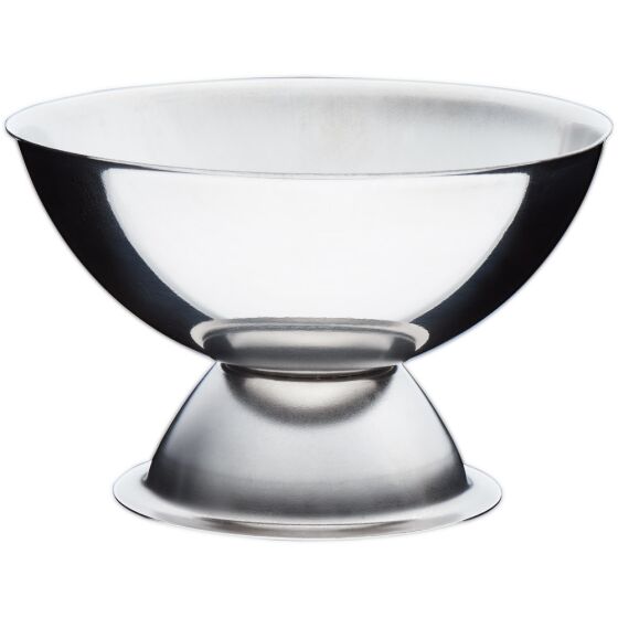 Ice cream and dessert bowl made of stainless steel, 0.225 liters