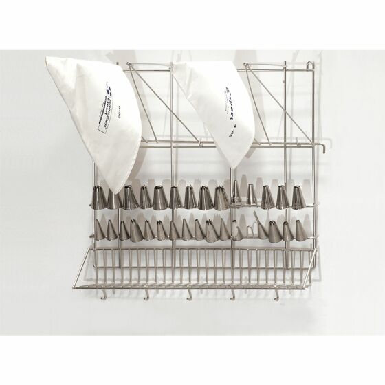 Stand for 4 piping bags and 31 piping nozzles, width 510 mm