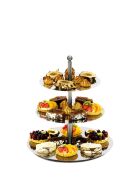 Mirror tiered stand, 3-tier, height 48 cm