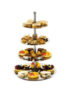 Mirror tiered stand, 4 levels, height 60 cm