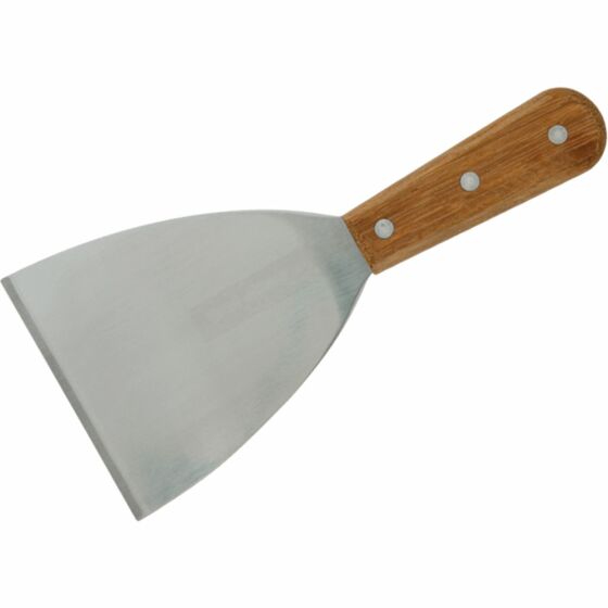 Spatula with wooden handle, stainless steel, length 22 cm