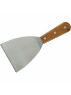 Spatula with wooden handle, stainless steel, length 22 cm