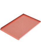 Aluminum baking tray, perforated with silicone coating, thickness 1.5 mm, 600x400 mm
