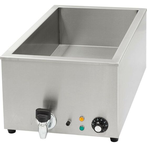 Bain-Marie with drain tap CATERINA GN 1/1 (200 mm), 590 x 340 x 280 mm (WxDxH)