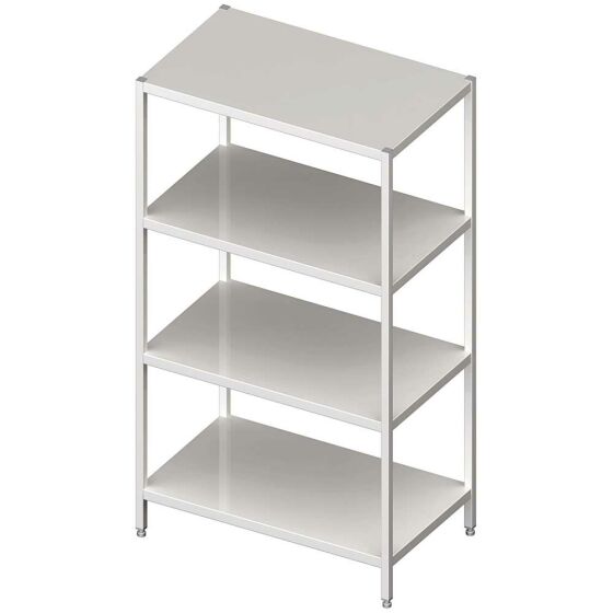Shelf with smooth shelves 800x400x1800 mm, self-assembly